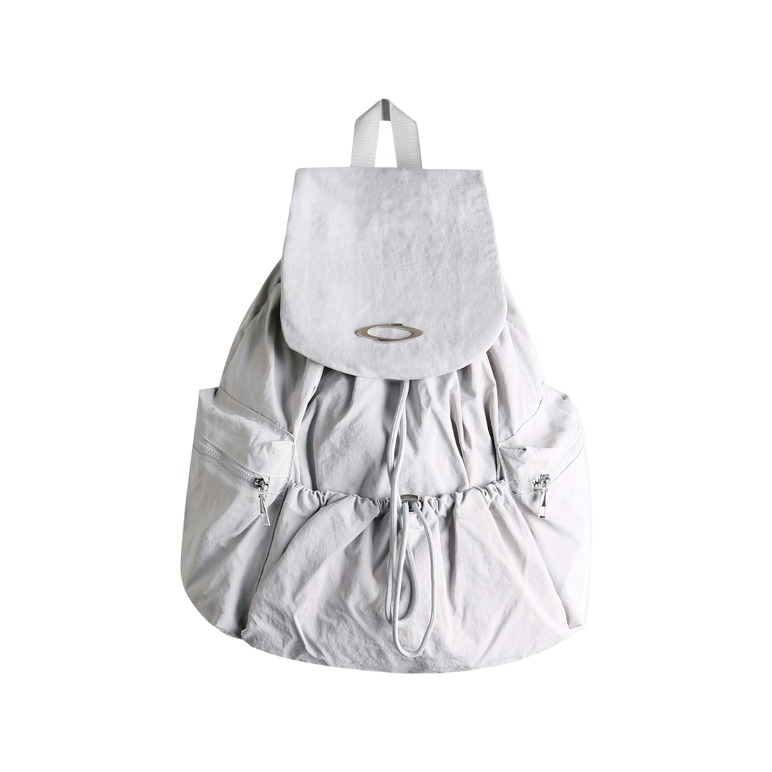 노이아고 스트링 플랩 백팩 라이트 그레이(Noiago String Flap Backpack Light Grey)