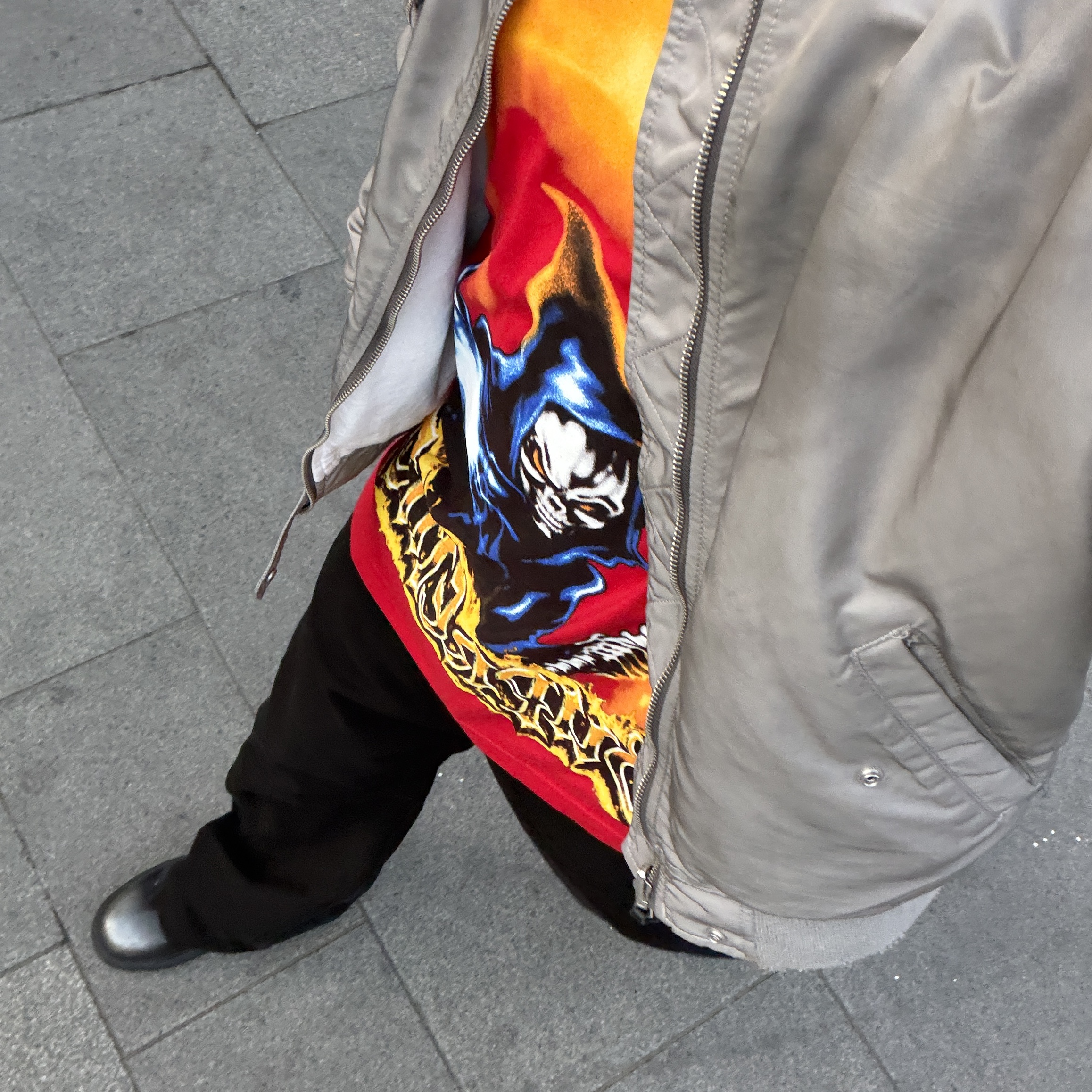 Xlim x Alpha Industries Ep.9 03 Jacket Light Gray, Xlim EP.9 03 Trousers Black 착용 스타일