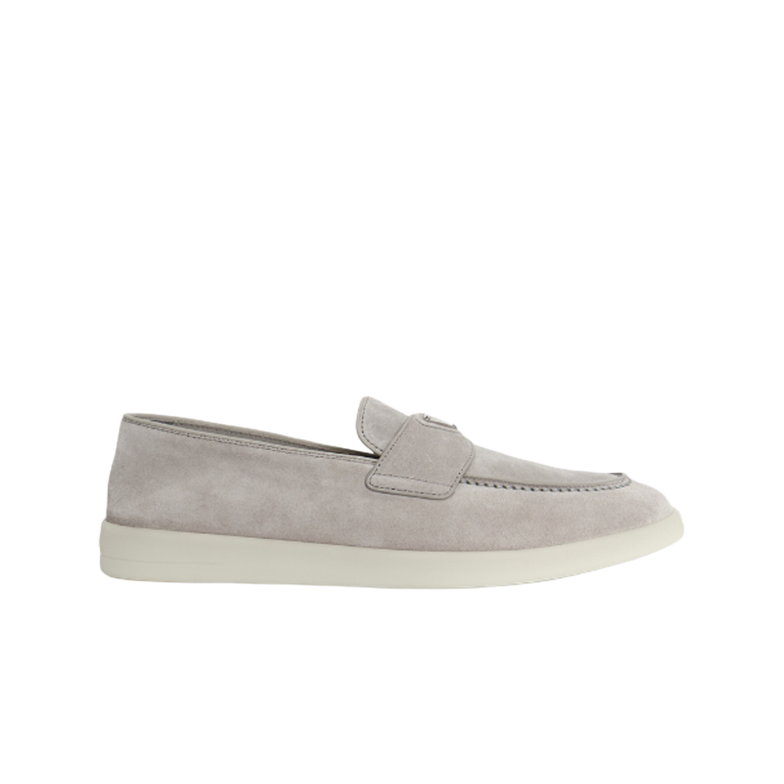 2DG124-103-F0424 Prada Suede Loafers Gray