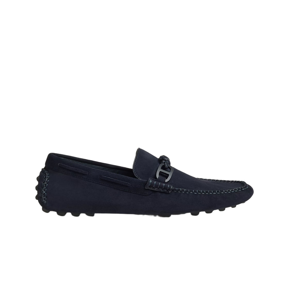 에르메스 알레산드로 로퍼 스웨이드 고트스킨 & 매트 래커드 메탈 하드웨어 마린(Hermes Alessandro Loafers Suede Goatskin & Matte Lacquered Metal Marine) - 1