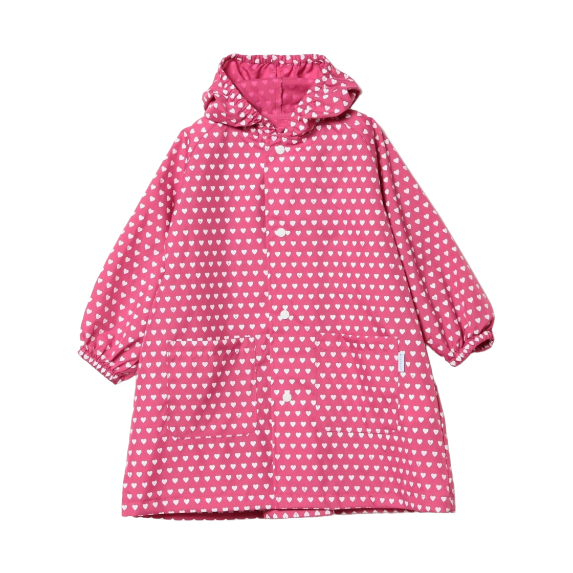 (키즈) 코도모 빔즈 패턴 B 스쿨 백 컴패터블 레인코트 하트 핑크((Kids) Kodomo Beams Pattern B Raincoat Compatible with School Bags Heart Pink)