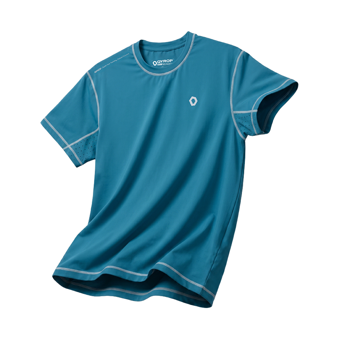 에프씨엠엠 스포츠 오버록 스티치 벤틸레이션 티셔츠 틸그린(FCMM SPORT Overlock Stitch Ventilation T-Shirt Teal green)