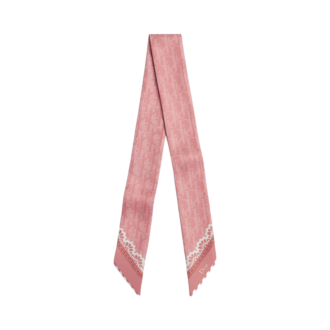 62TM106I6045-C428 (W) Dior Medaillon Mitzah Scarf Silk Twill Pink
