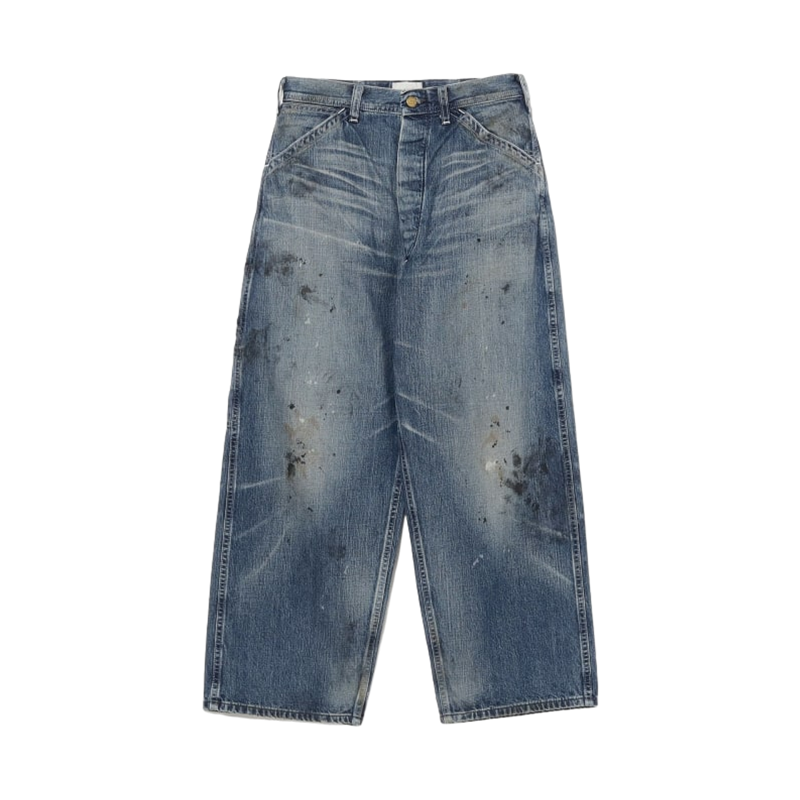 (W) 리 x 빔즈 보이 x 마츄어리 빈티지 페인터 팬츠 블루((W) Lee x Beams Boy x Maturely Vintage Painter Pants Blue) - 1