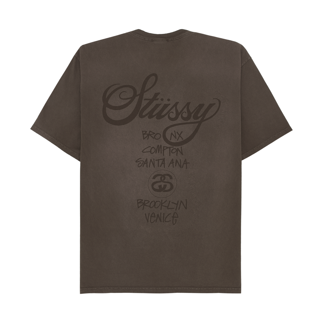 스투시 월드 투어 티셔츠 썬 페이디드 브라운(Stussy World Tour T-Shirt Sun Faded Brown) - 2