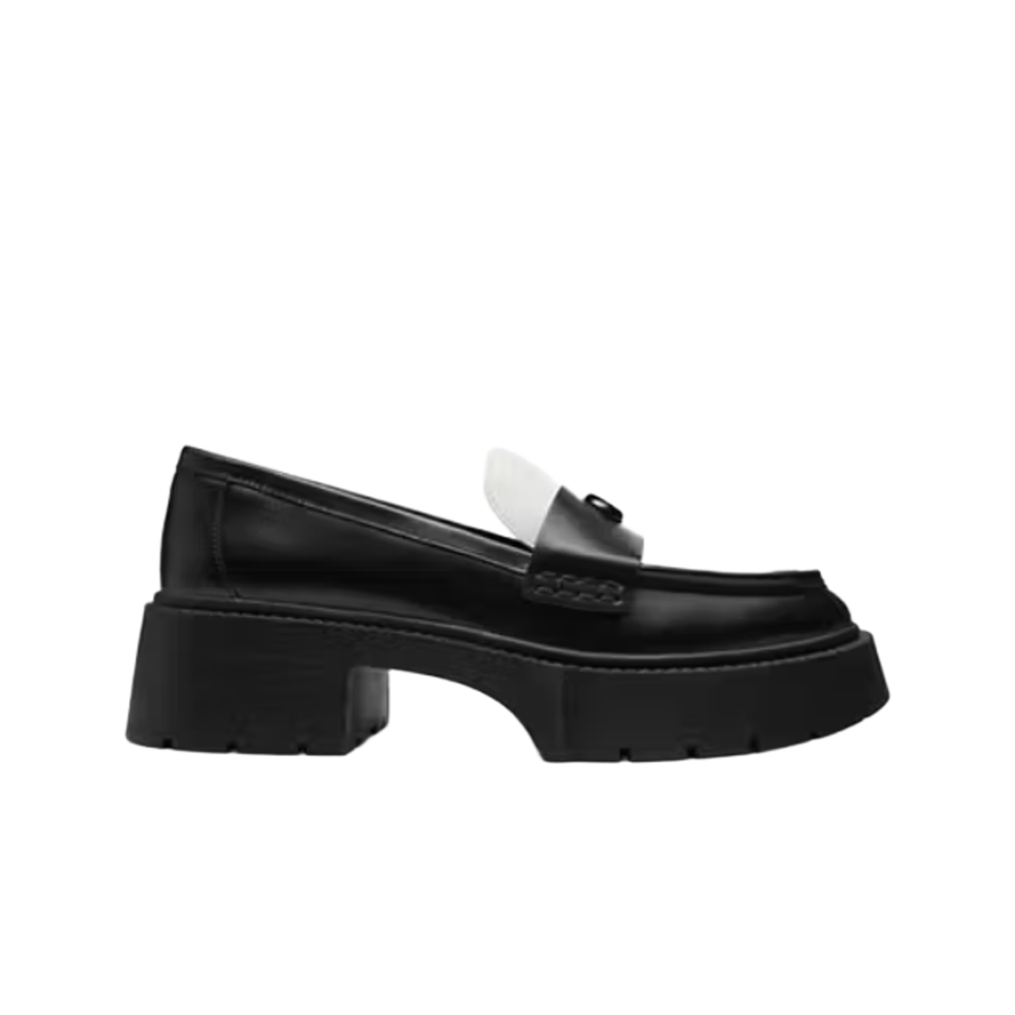 (W) 코치 리아 플랫폼 로퍼 옵틱 화이트((W) Coach Leah Platform Loafer Optic White) - 1