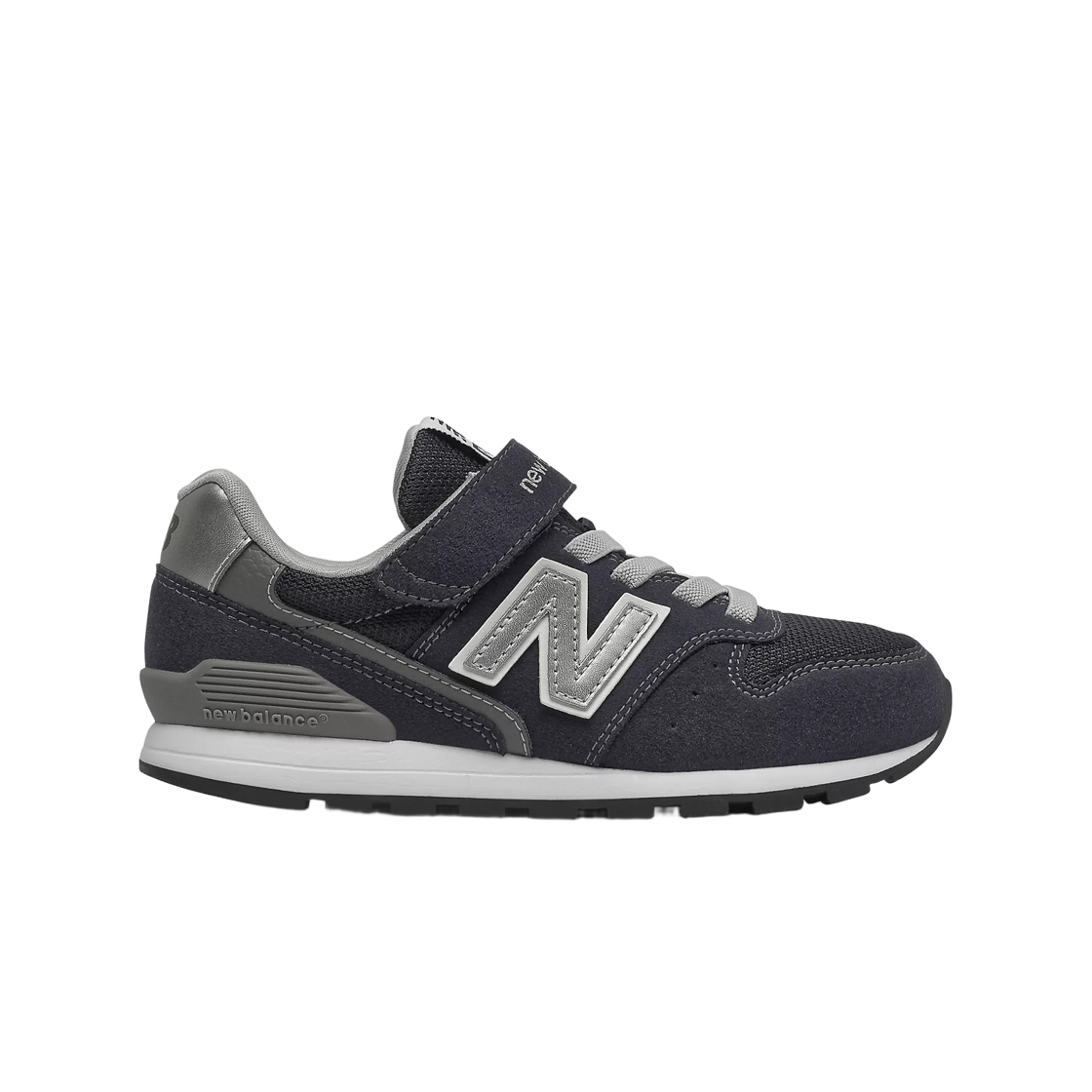 YV996NV3 (PS) New Balance 996 v3 Bungee with Top Strap Navy Silver - W Wide