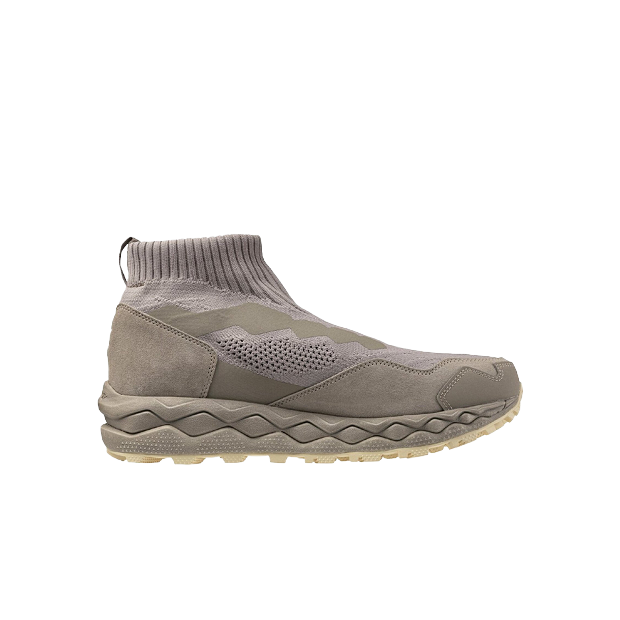미즈노 x 논네이티브 웨이브 무진 LS 미드 고어텍스 라이트 그레이 화이트 - 26FW(Mizuno x Nonnative Wave Mujin LS Mid GTX Light Gray White - 26FW)