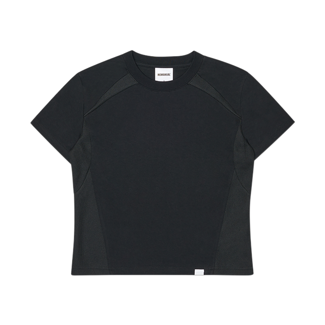 (W) 노매뉴얼 W.B 티셔츠 블랙((W) NOMANUAL W.B T-shirt Black)