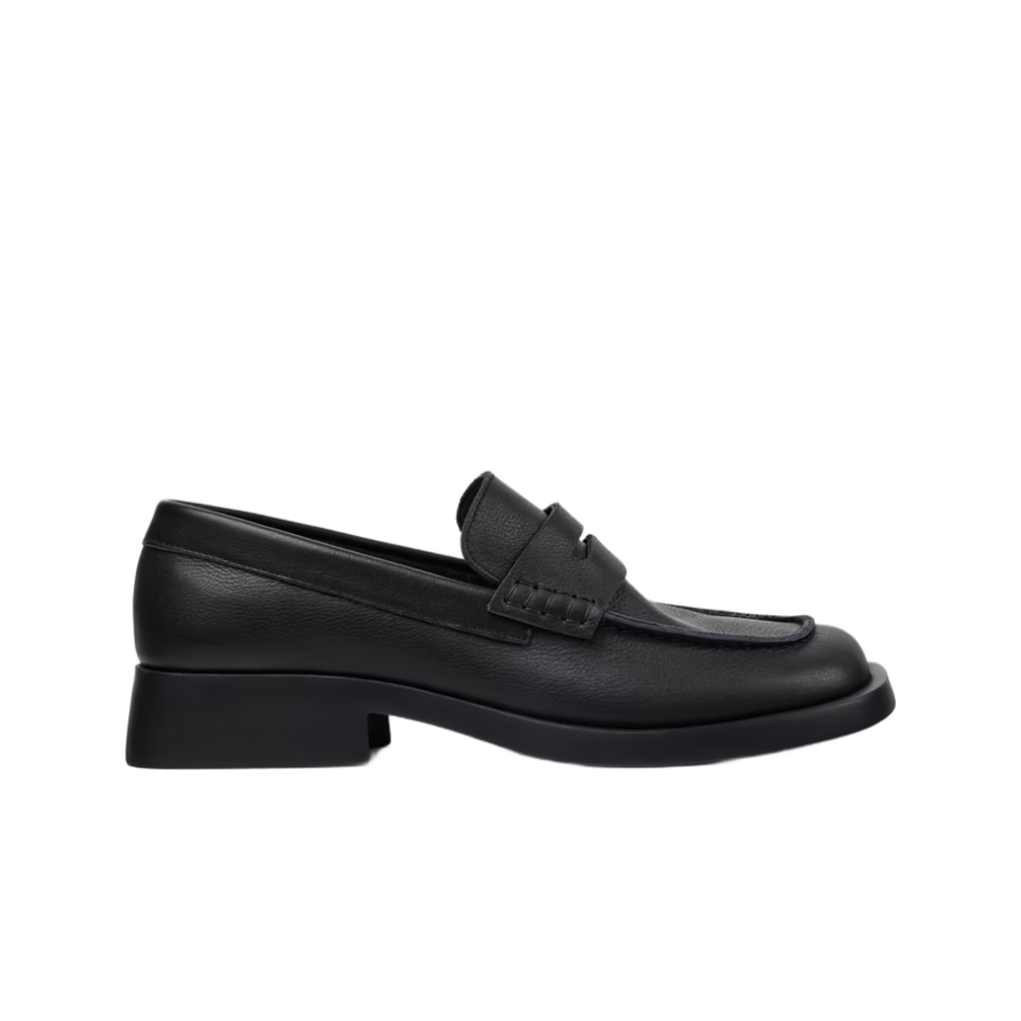 (W) 캠퍼 도나 레더 모카신 블랙((W) Camper Donna Leather Moccasins Black) - 1