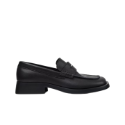 (W) Camper Donna Leather Moccasins Black