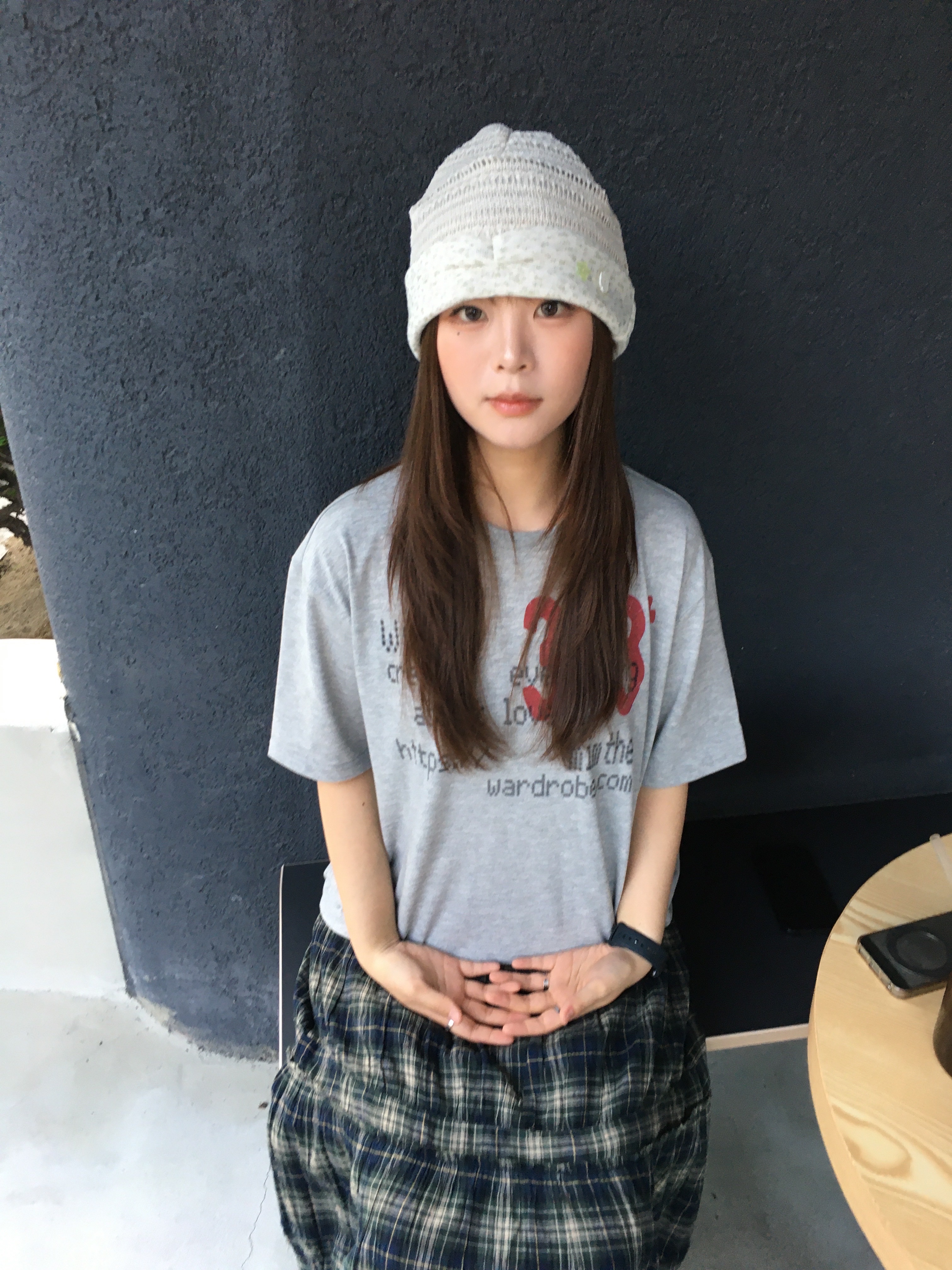 COYSEIO Shirring Midi Skirt Check, eS Accel OG Black 착용 스타일 - 1