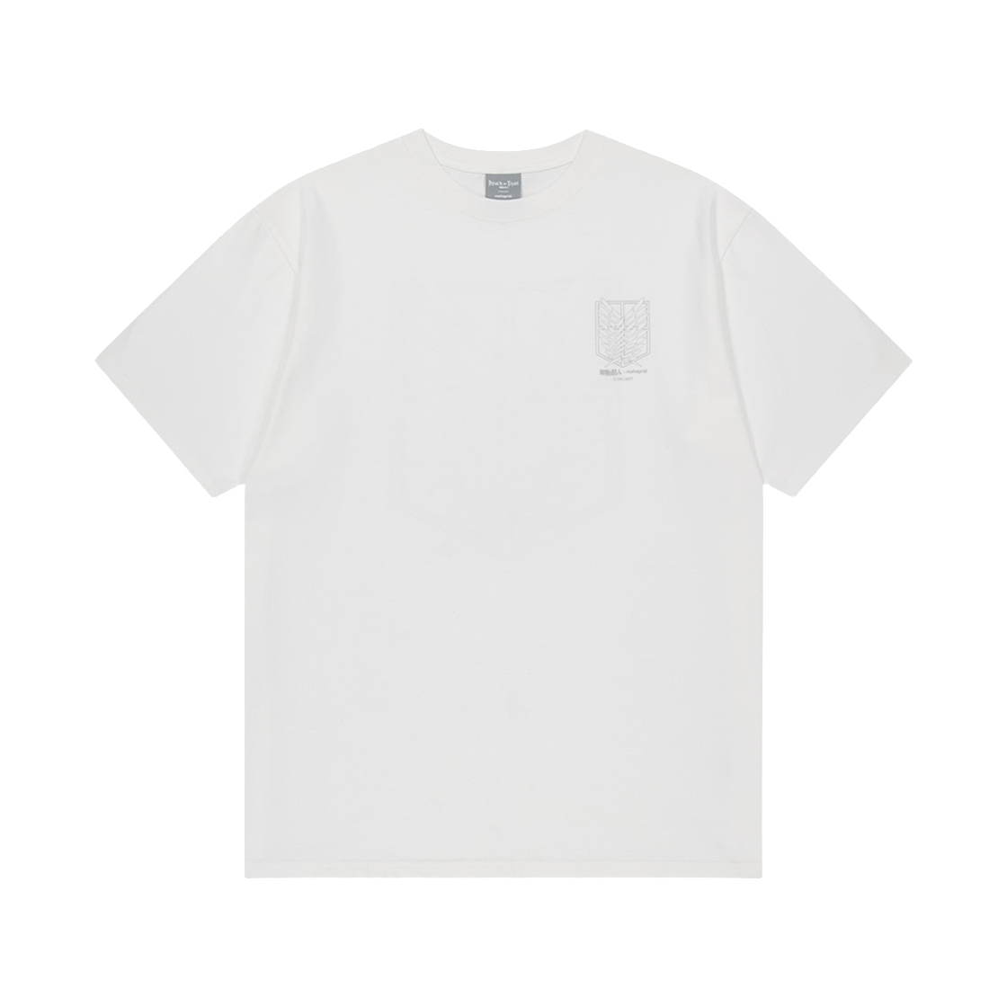 마하그리드 x 진격의 거인 조사병단 베이직 티셔츠 화이트(Mahagrid x Attack On Titan Survey Corp Basic T-Shirt White)