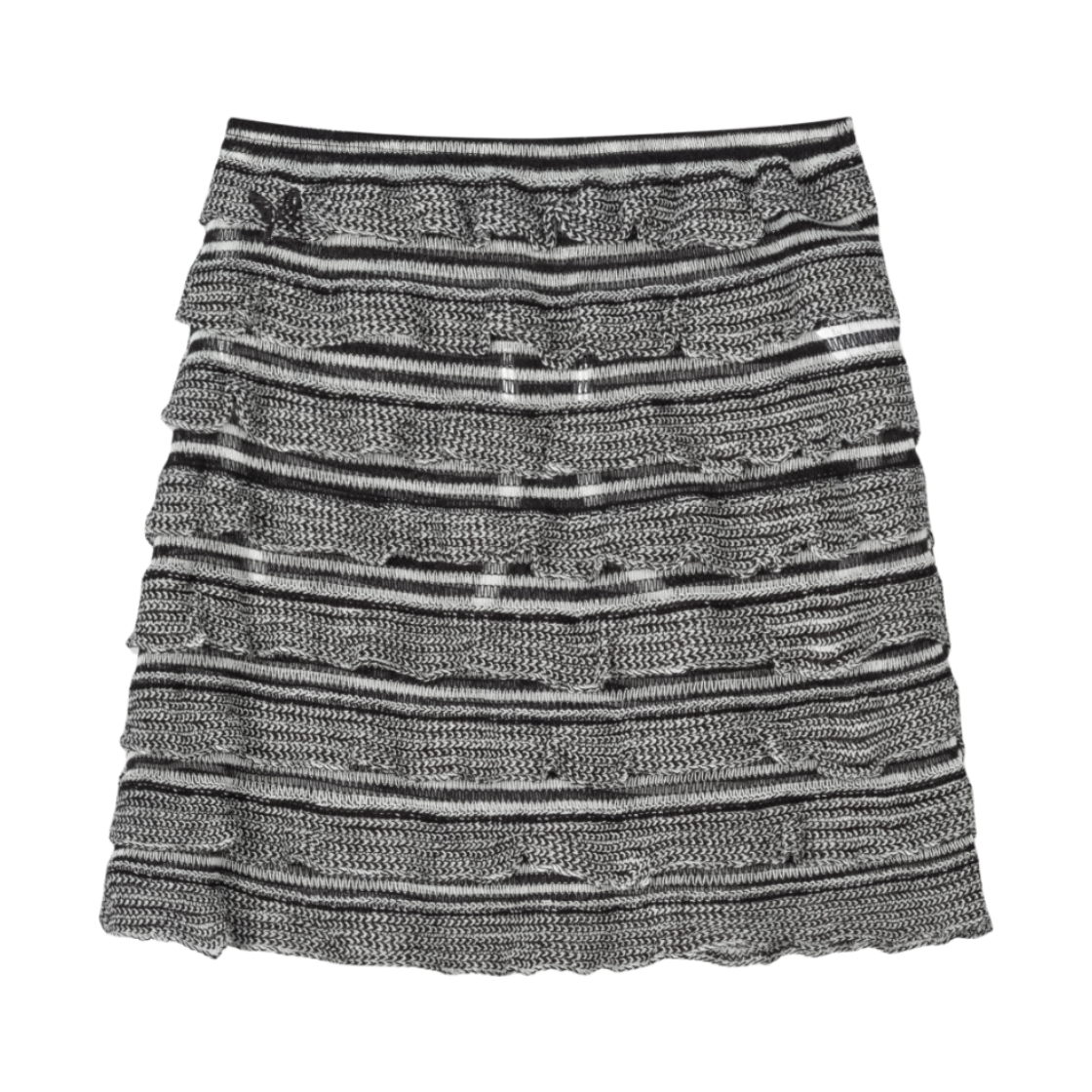 구월십일 컷 엣지 레이스 레이어드 스커트 블랙(GUWOLSIBIL Cut Edge Lace Layered Skirt Black)