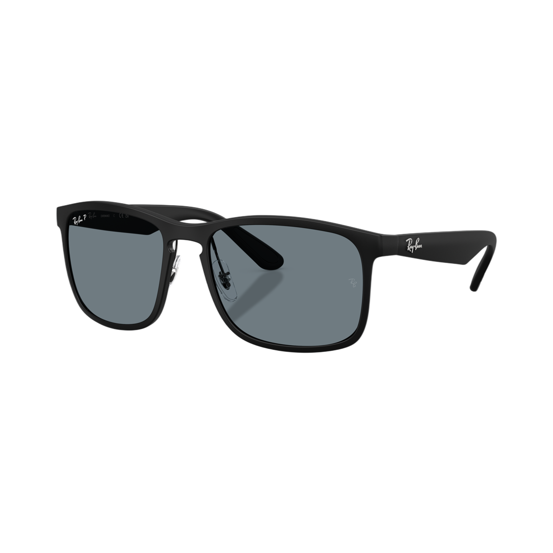 RB4264-601S80 Ray-Ban RB4264 Matte Matte Black Frame Blue Polarized+ Lense