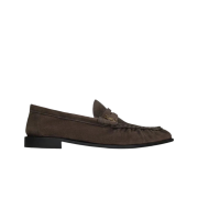 Saint Laurent Suede Loafer Brown