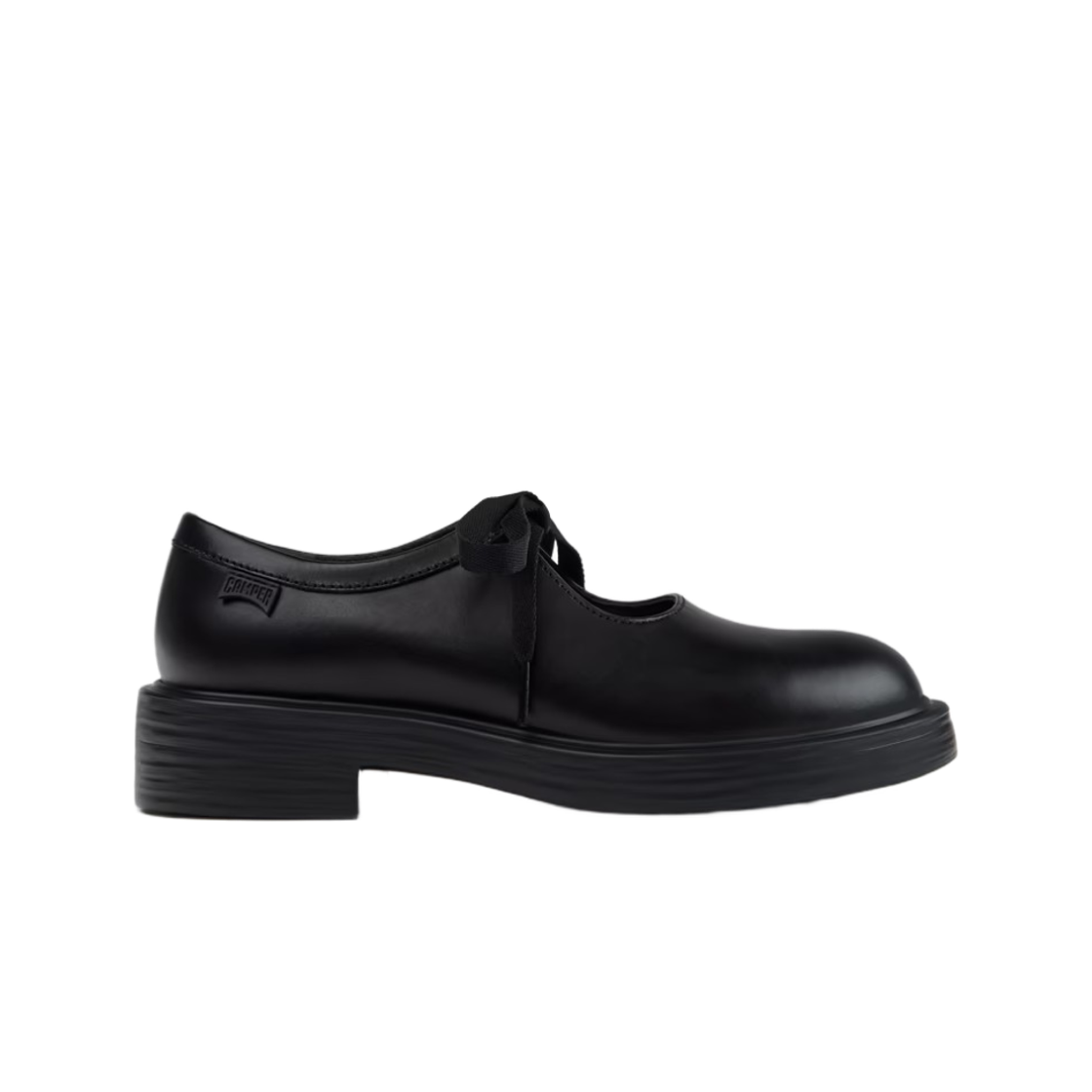 K201866-001 (W) Camper Dean Leather Semi-Open Shoes Black