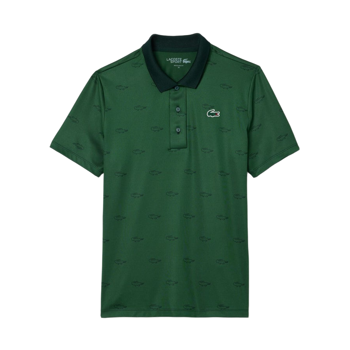 (W) 라코스테 레귤러 핏 로버트 조지스 울트라 드라이 폴로 셔츠 모스 그린((W) Lacoste Regular Fit Robert Georges Ultra Dry Polo Shirt Moss Green)