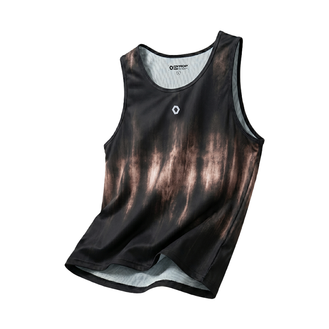 에프씨엠엠 스포츠 타이다이 코어 심볼 싱글렛 브라운(FCMM SPORT Tie-Dye Core Running Singlet Brown)
