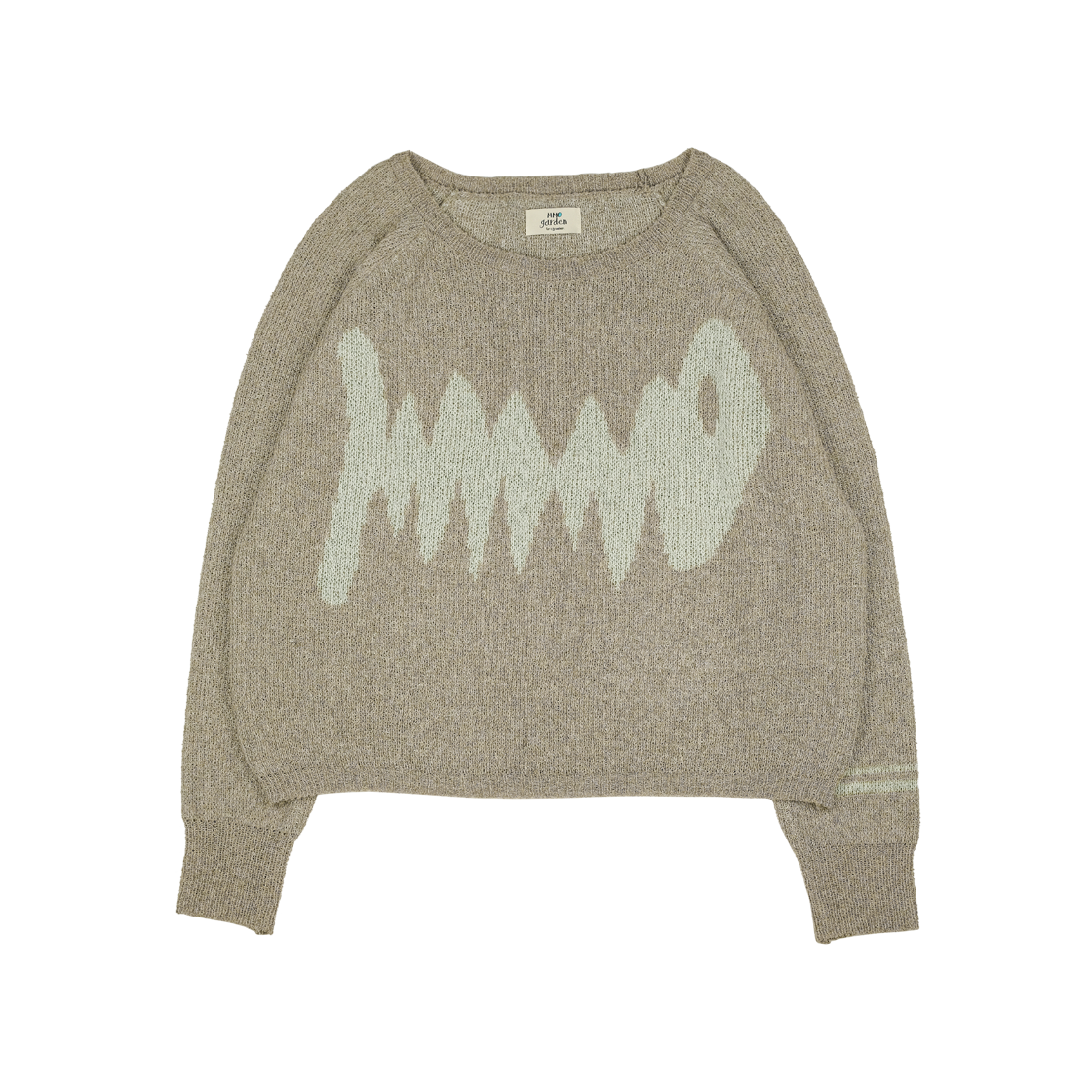 에메모가든 우먼 뱅글 자가드 부클 니트 카키 민트(mmogarden W Bangle Jacquard Boucle Knit Khaki Mint) - 1
