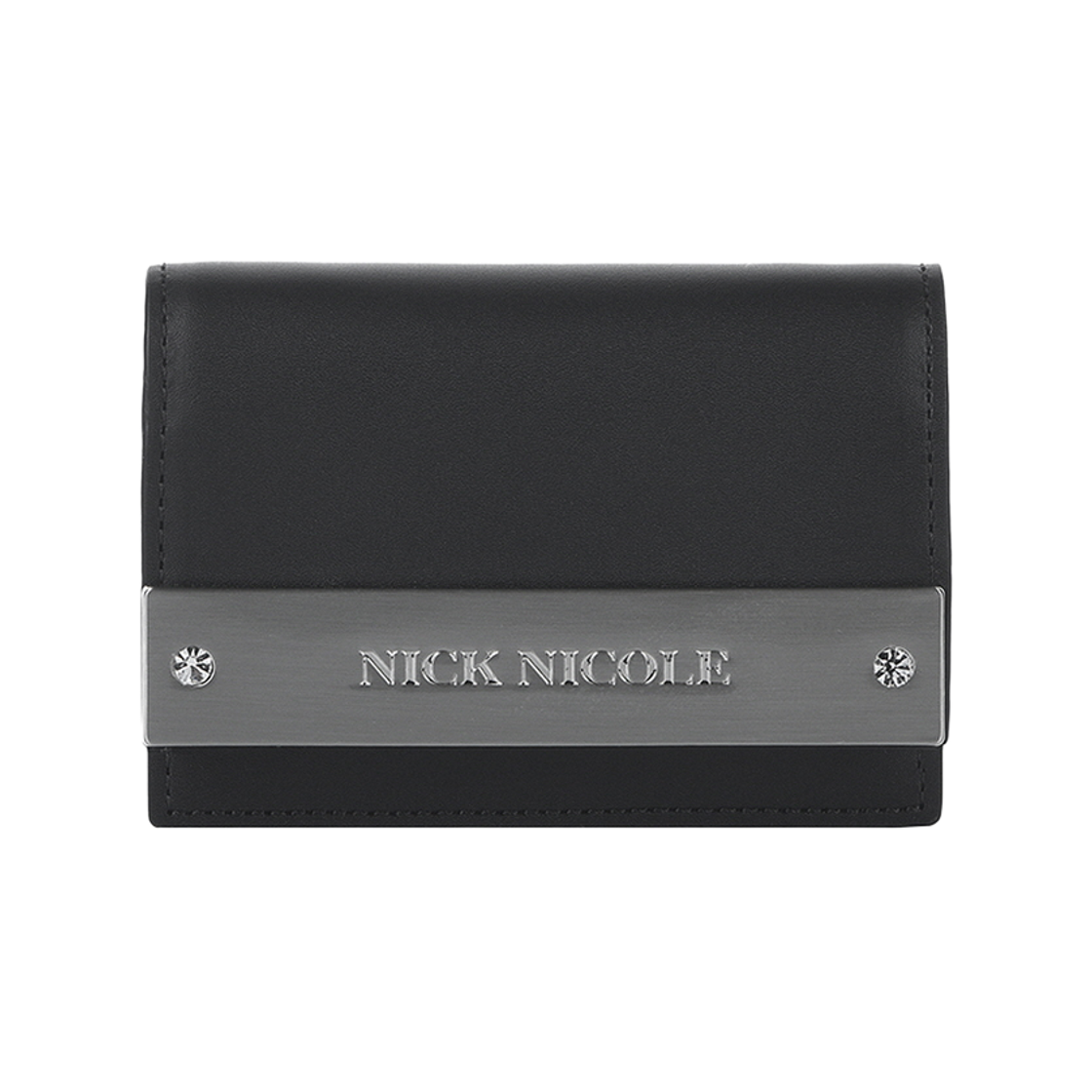 닉앤니콜 크리스탈 아코디언 월렛 블랙(NICK&NICOLE Crystal Accordion Wallet Black) - 1