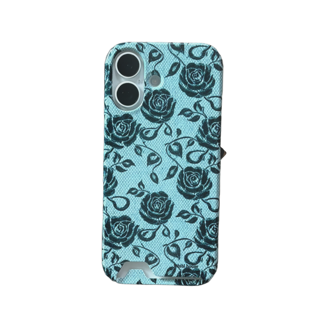 비비블 하우스 카드수납 민트 플라워 폰케이스(BIBIBL HOUSE Card Slot Mint Flower Phone Case) - 1
