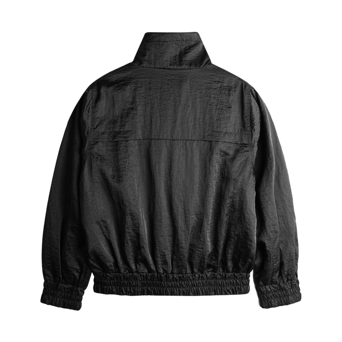 (W) 노이아고 하이넥 글로시 윈드브레이커 블랙((W) Noiago Highneck Glossy Windbreaker Black) - 2