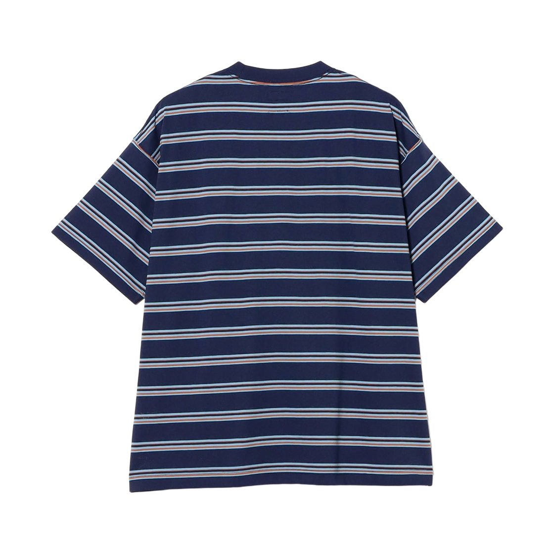 빔즈 루즈 핏 스트라이프 티셔츠 와이드 핏 블루(Beams Loose Fit Striped T-Shirt Wide Fit Blue) - 2