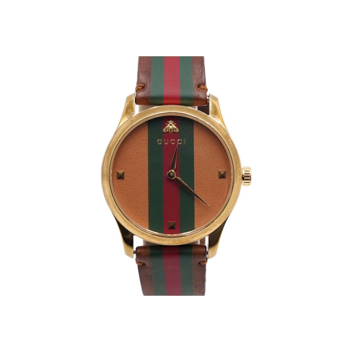구찌 YA1264077 G타임리스 삼선 벌 Bee로고 쿼츠 38mm 가죽밴드 남성 시계aa61827(Gucci YA1264077 G-Timeless Three Stripe Bee Logo Quartz Leather Band Men Watch)