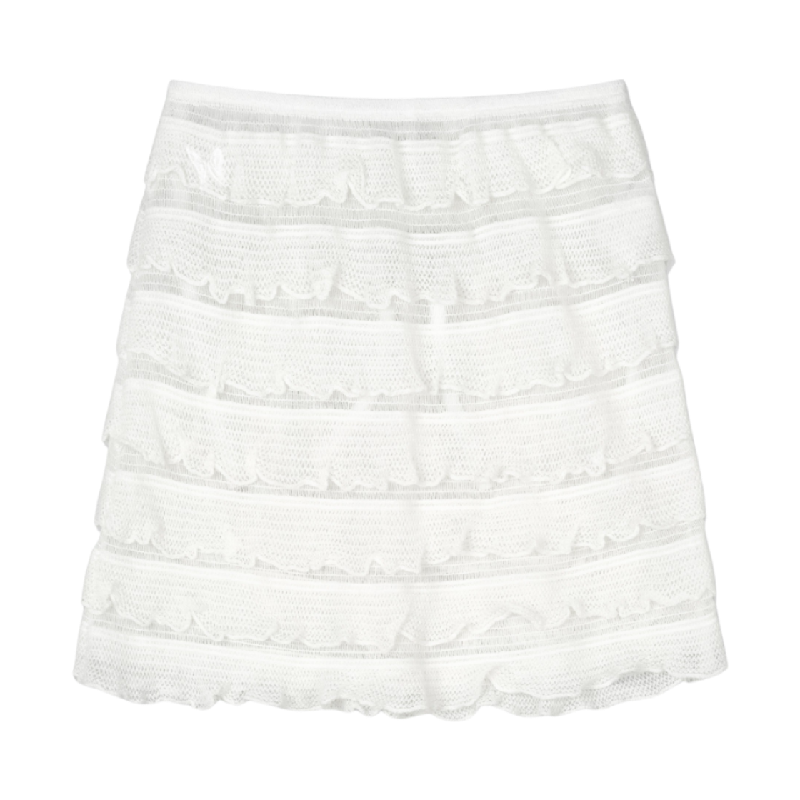 구월십일 컷 엣지 레이스 레이어드 스커트 아이보리(GUWOLSIBIL Cut Edge Lace Layered Skirt Ivory)