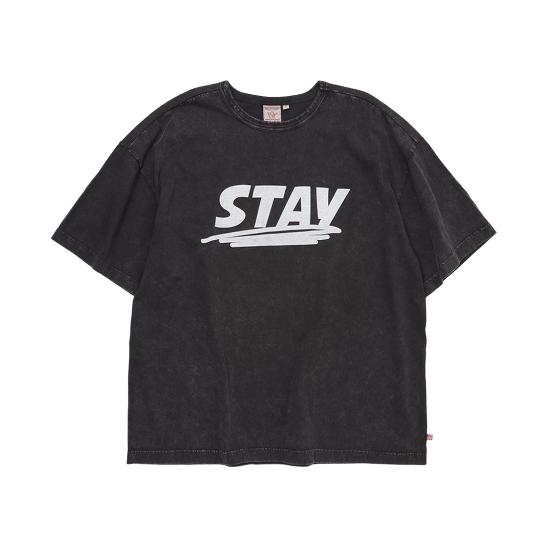 트루릴리젼 스테이 홈 티셔츠 워시드 블랙(True Religion Stay Home T-Shirt Washed_Washed Black)