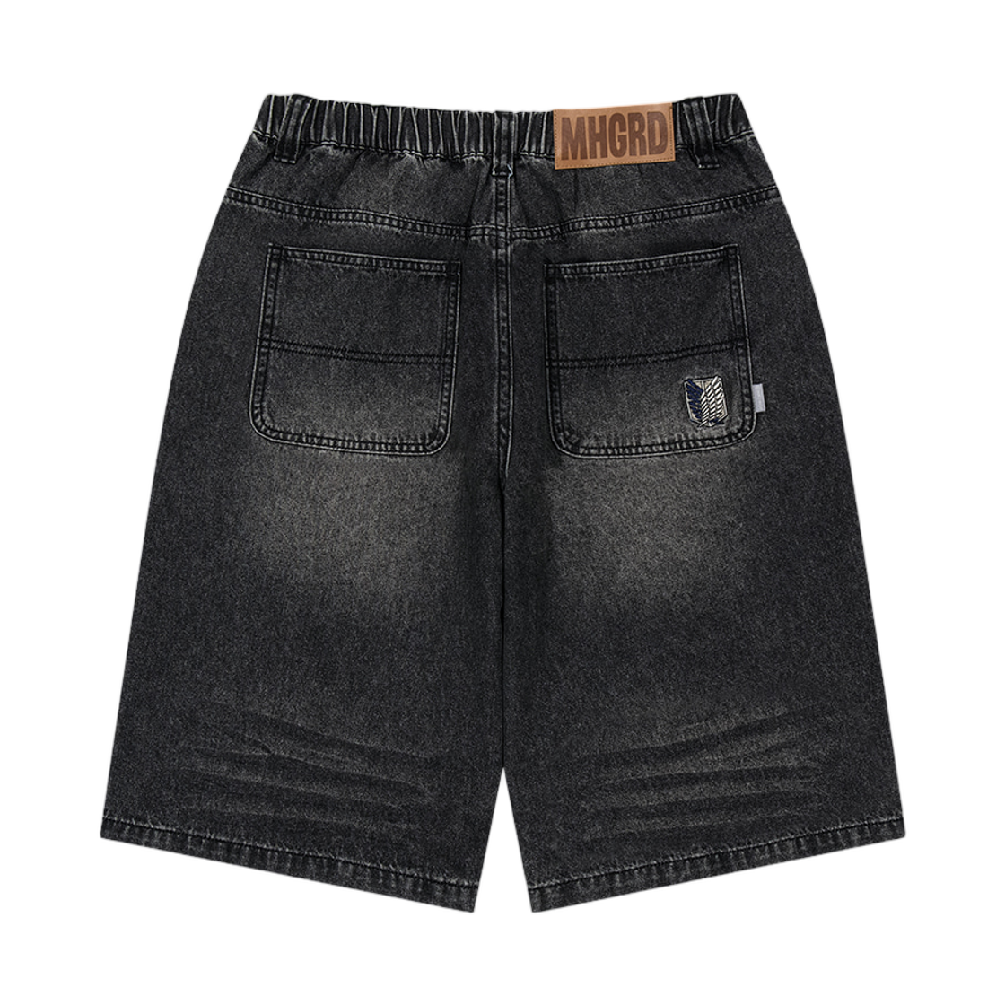 마하그리드 x 진격의 거인 타이탄 데님 쇼츠 블랙(Mahagrid x Attack On Titan Titan Denim Shorts Black) - 2
