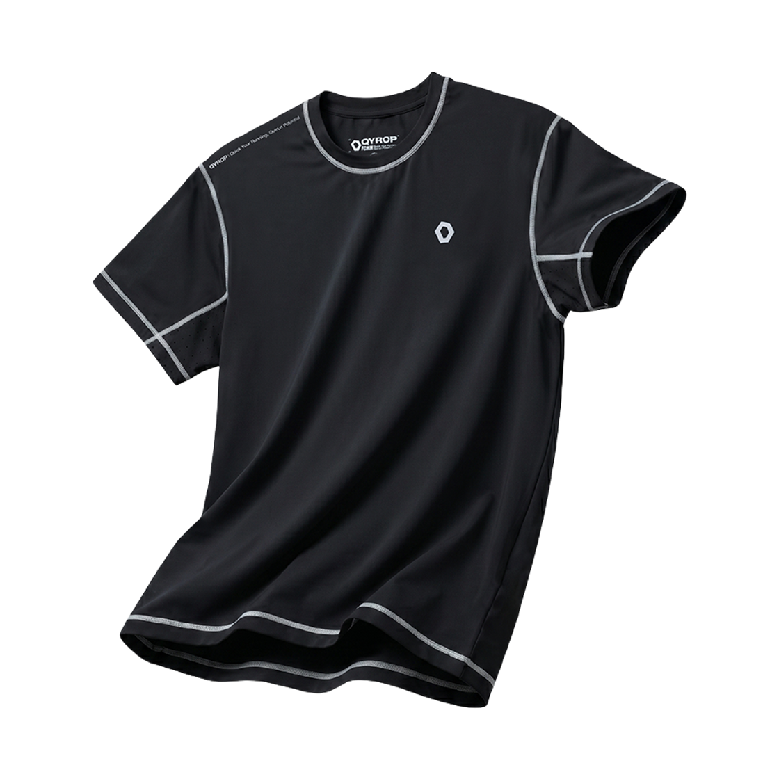 에프씨엠엠 스포츠 오버록 스티치 벤틸레이션 티셔츠 블랙(FCMM SPORT Overlock Stitch Ventilation T-Shirt Black)