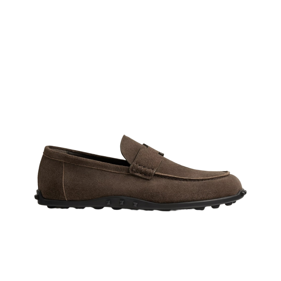 H252955ZAF7 Hermes Lazy Loafer Suede Calfskin & Ecorce