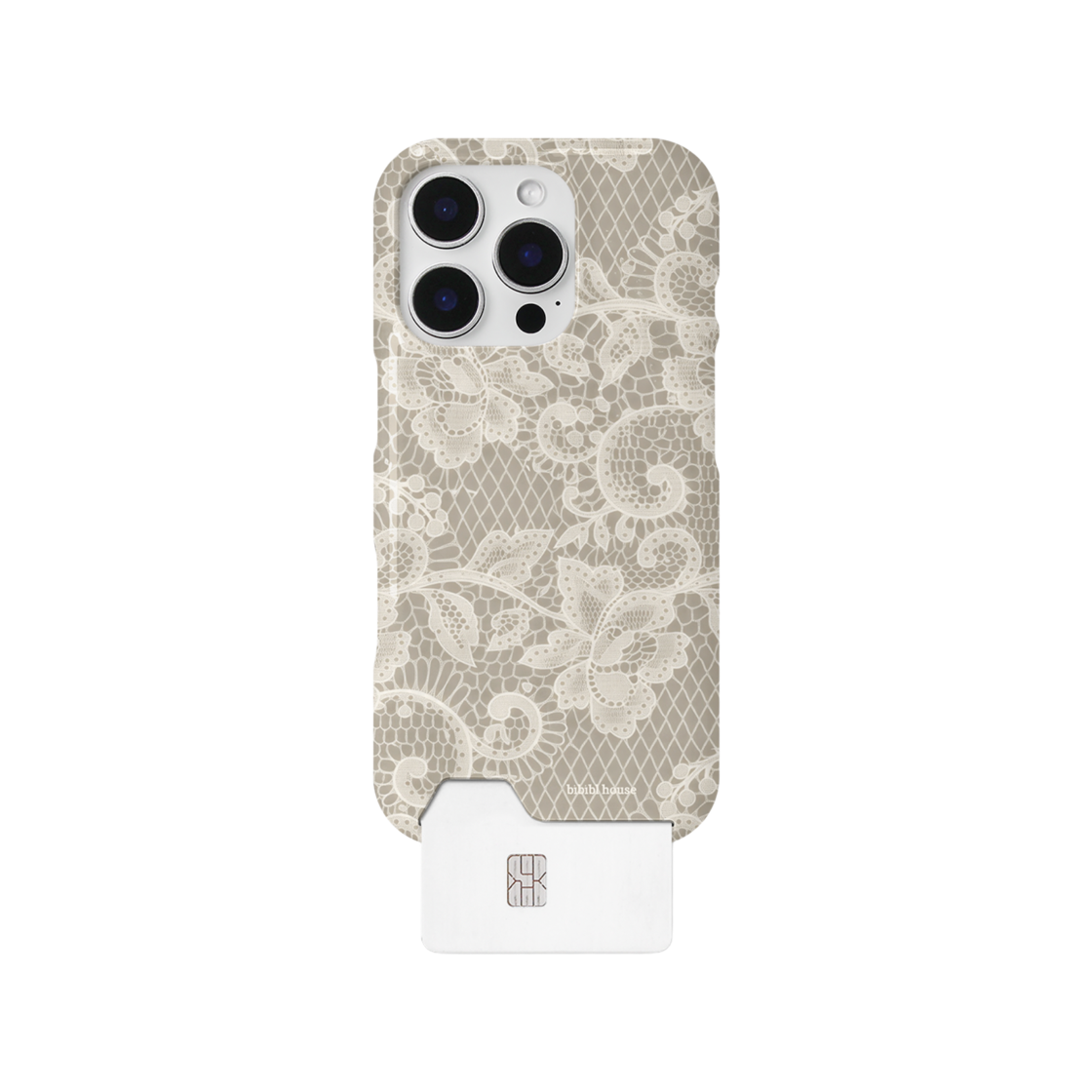 비비블 하우스 카드수납 레이스 폰케이스(BIBIBL HOUSE Card Slot Lace Phone Case)