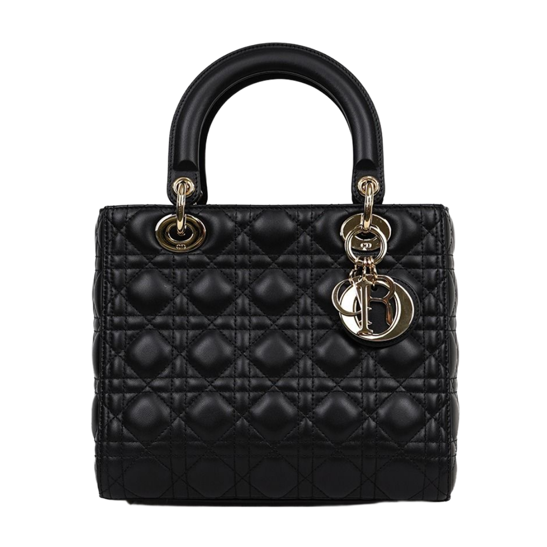 ITJ3QEIK67NQ Dior Cannage Lady Bag Gold Medium M0565ONGE