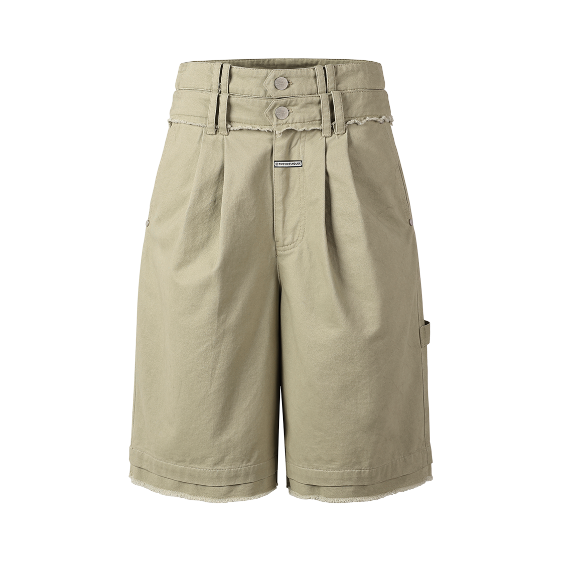 VH2GSUPA60ABE Thevinylhouse Double Layered Shorts Beige