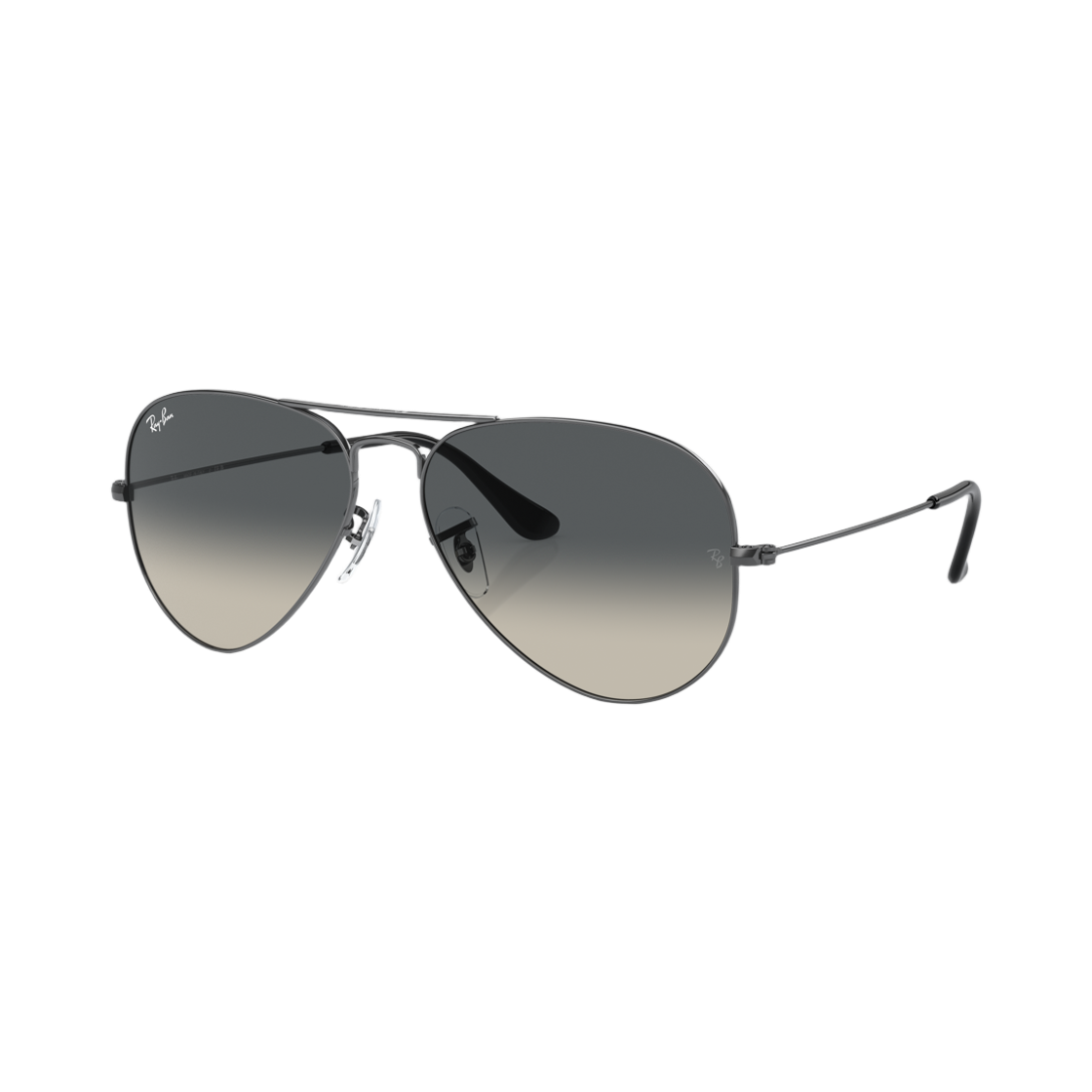 RB3025-004/71 Ray-Ban Aviator Gradient Polished Gunmetal Frame Grey Lense