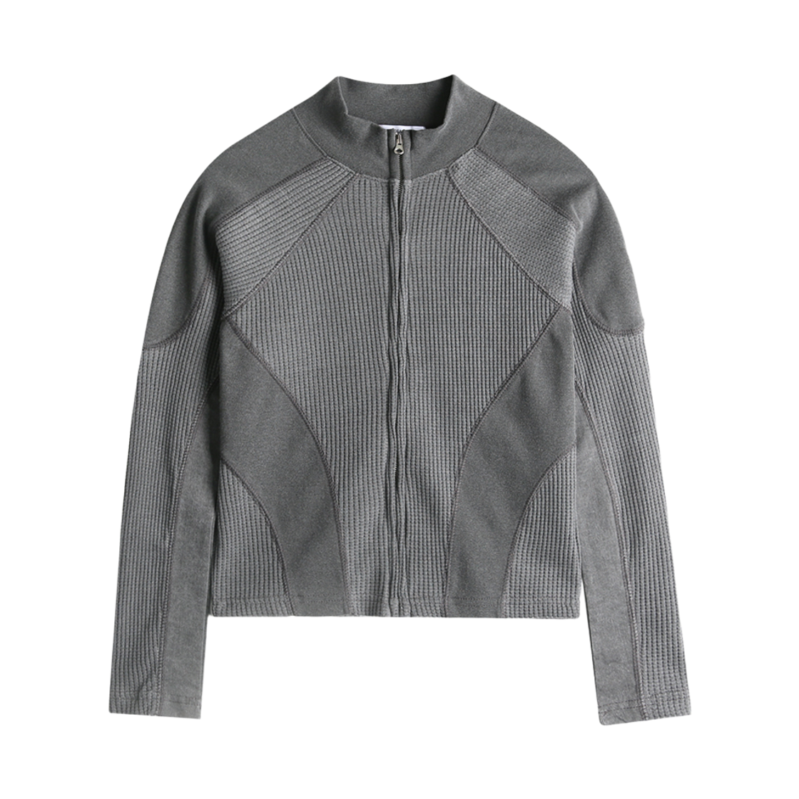 (W) 노이아고 멀티 와플 집업 차콜((W) Noiago Muiti Waffle Zip Up Chacoal)