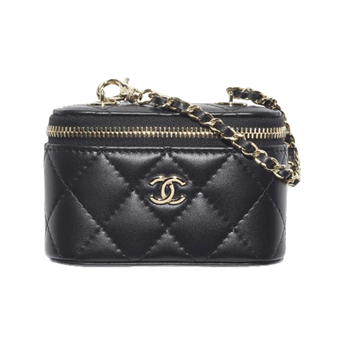 샤넬 클래식 미니백 참 램스킨 & 골드 메탈 블랙(Chanel Classic Mini Bag Charm Lambskin & Gold Black) - 1