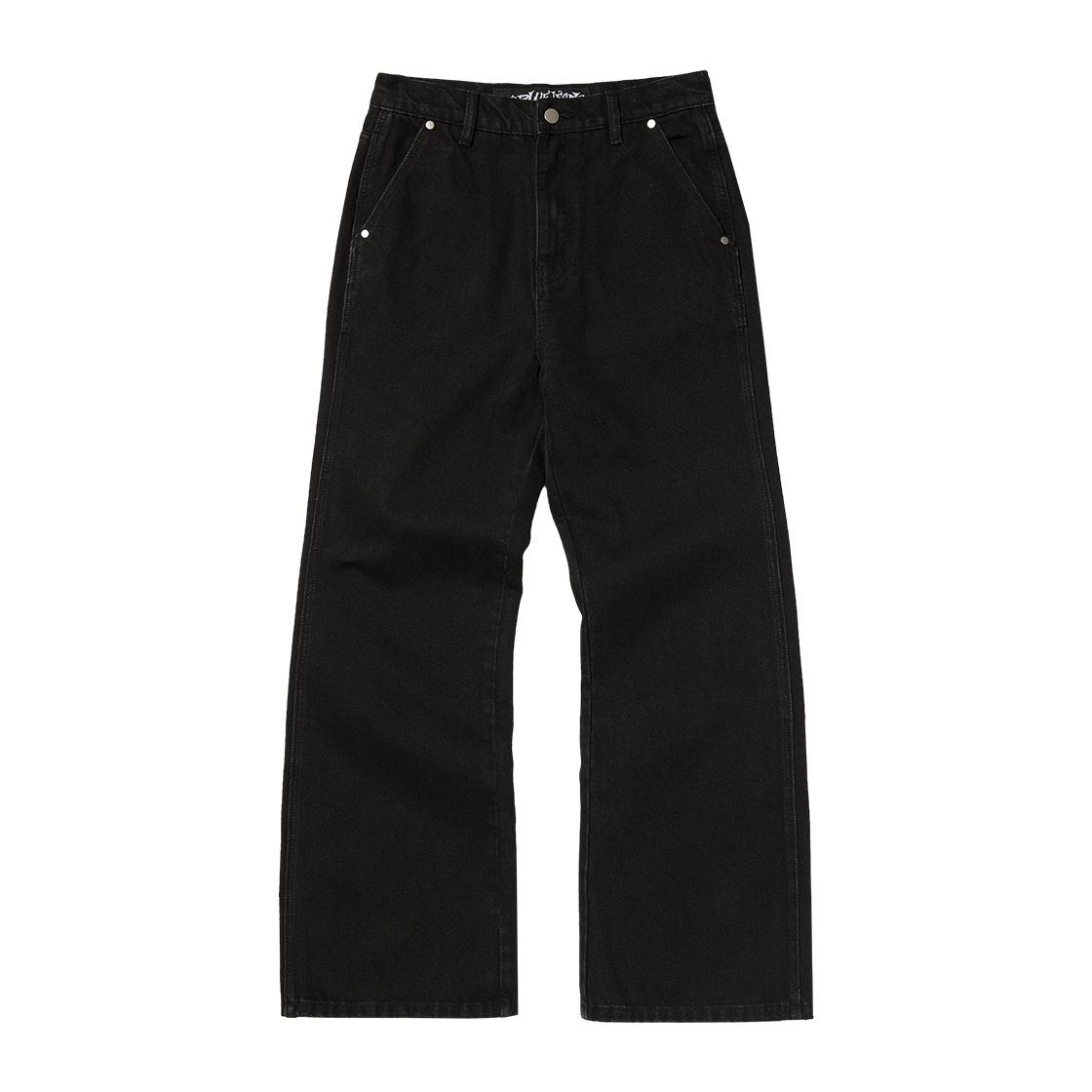 스웨이드 커브드 플레어 데님 블랙(Suade Curved Flare Denim Black)