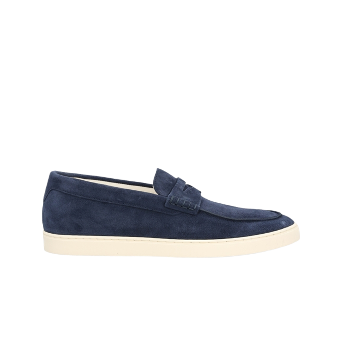 MZUSOLP312-C8862 Brunello Cucinelli Suede Penny Loafers Navy