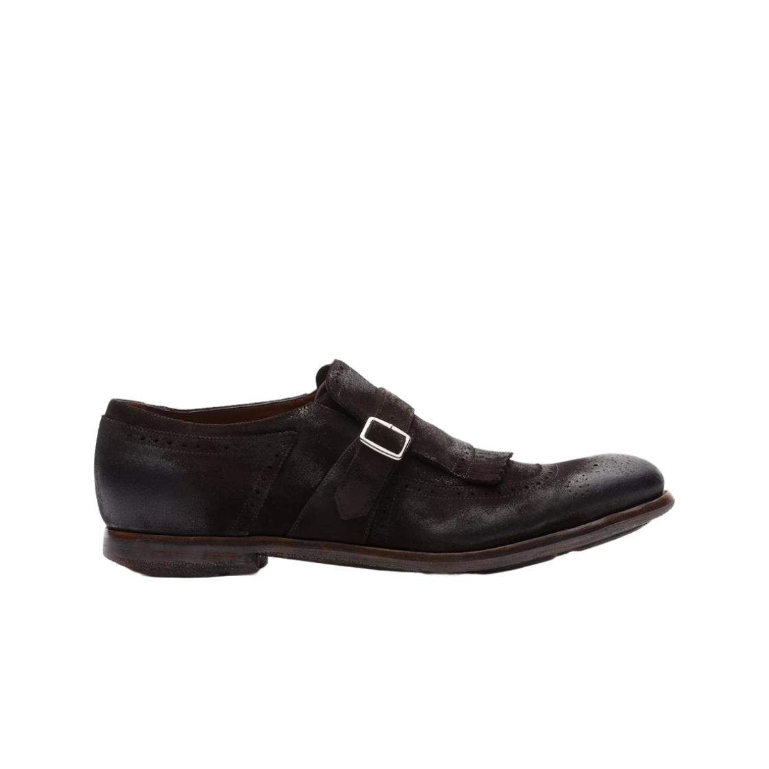처치스 상하이 빈티지 스웨이드 버클 로퍼 브라운 - G(Church's Shanghai Vintage Suede Buckle Loafer Brown - G)