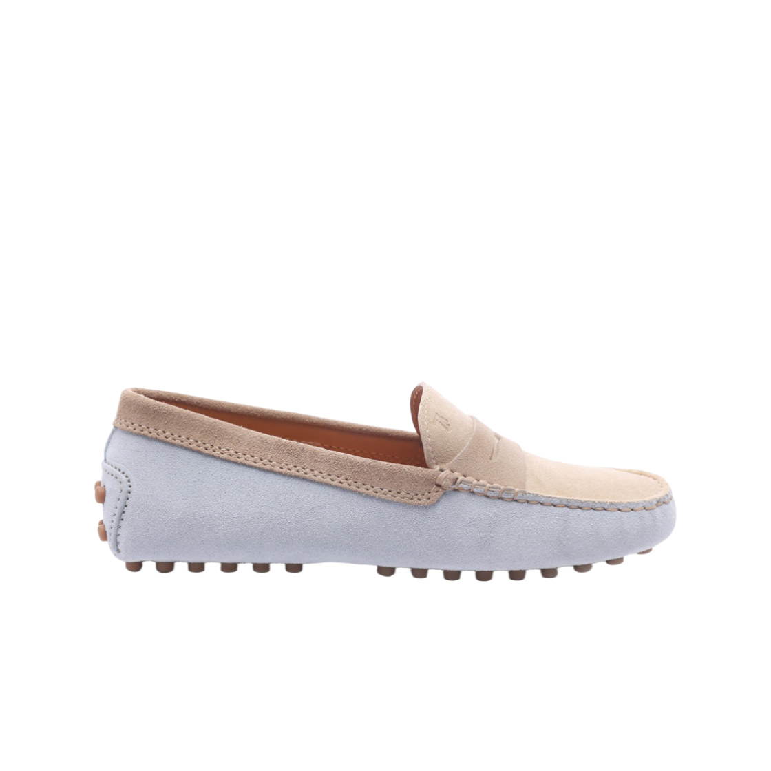 (W) 토즈 고미노 드라이빙 슈즈 베이지 블루((W) Tod's Gommino Driving Shoes Beige Blue) - 1