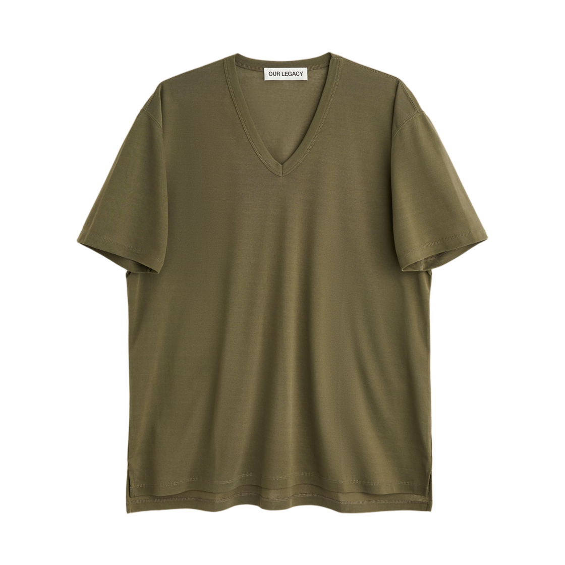 M2266GF Our Legacy Gorge V-Neck Faded Pine Pulse Rib