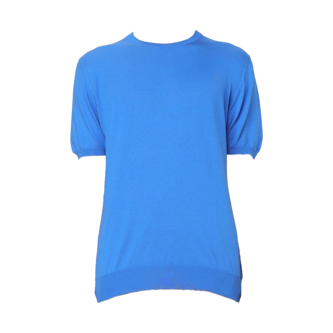 UMKXX37K192 Kiton Short Sleeve Roundneck Knit Blue