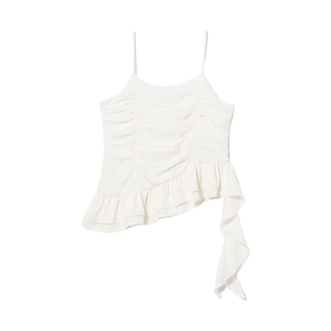 61-01-0999-370 (W) Ray Beams Flared Hem Camisole White