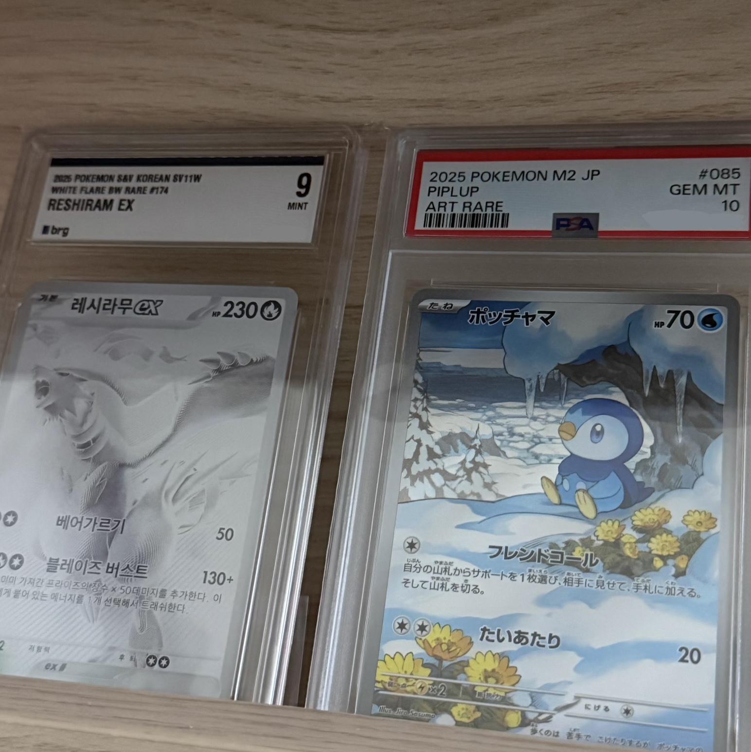 Pokemon TCG Piplup AR Inferno X (Japanese Ver.), Pokemon TCG Reshiram ex BWR White Flare (Japanese Ver.) 착용 스타일
