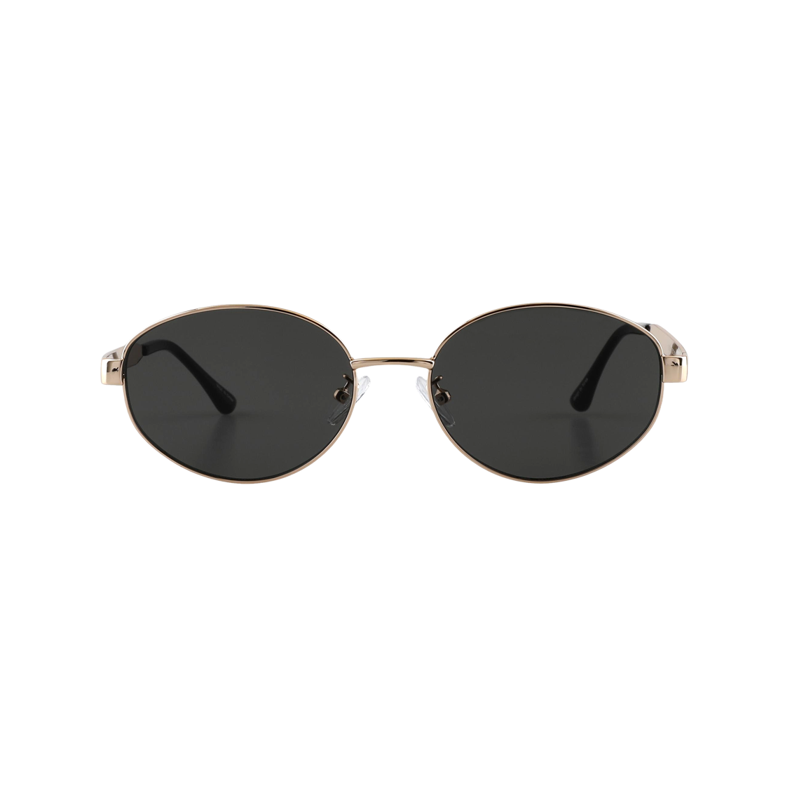 DORK C1 블랙 2DITOR Oval Metal Sunscreen Tint Nylon Lens Sunglasses C1 Black