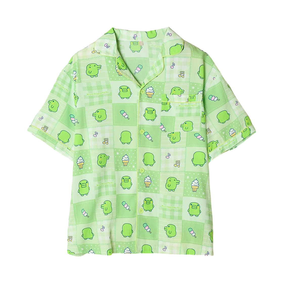 스파오 x 다마고치 숏슬리브 파자마 그린(Spao x Tamagotchi Short Sleeve Pajama Green) - 2